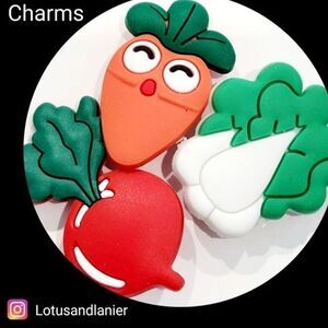 Shoe Charms Veggie Charms Set of 3